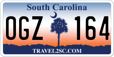SC license plate OGZ164