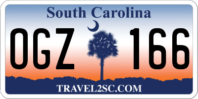 SC license plate OGZ166