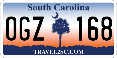 SC license plate OGZ168