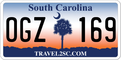 SC license plate OGZ169