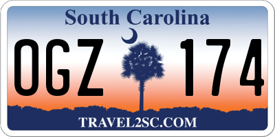 SC license plate OGZ174