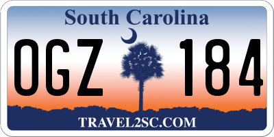 SC license plate OGZ184