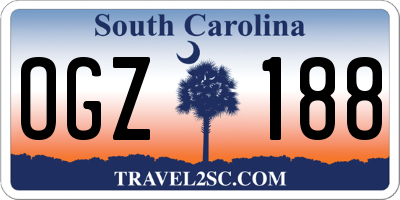 SC license plate OGZ188