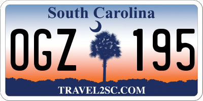 SC license plate OGZ195