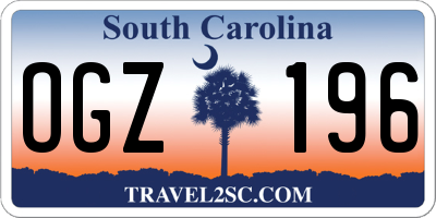 SC license plate OGZ196