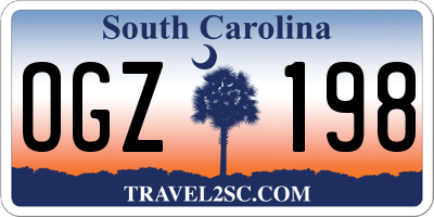 SC license plate OGZ198