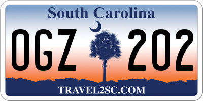 SC license plate OGZ202
