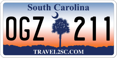 SC license plate OGZ211
