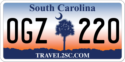SC license plate OGZ220