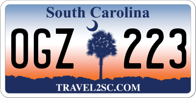 SC license plate OGZ223