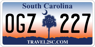 SC license plate OGZ227