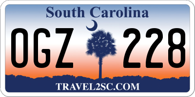 SC license plate OGZ228