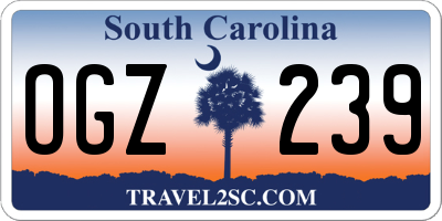 SC license plate OGZ239