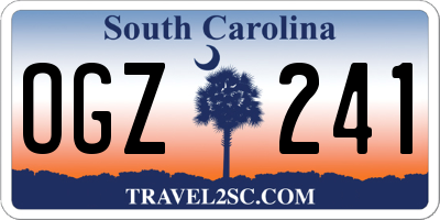 SC license plate OGZ241