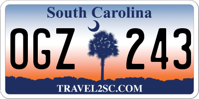 SC license plate OGZ243