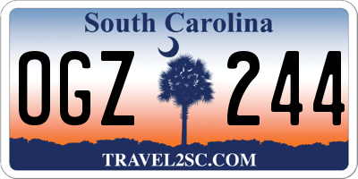 SC license plate OGZ244