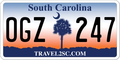 SC license plate OGZ247