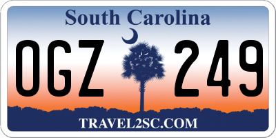 SC license plate OGZ249