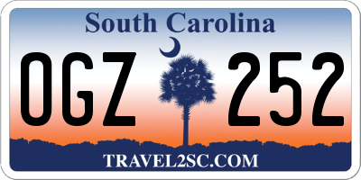 SC license plate OGZ252
