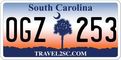 SC license plate OGZ253