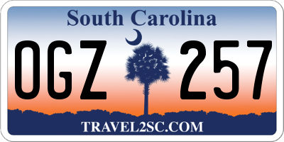 SC license plate OGZ257