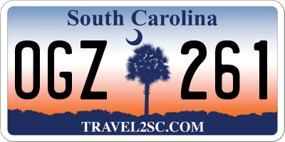 SC license plate OGZ261