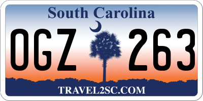 SC license plate OGZ263