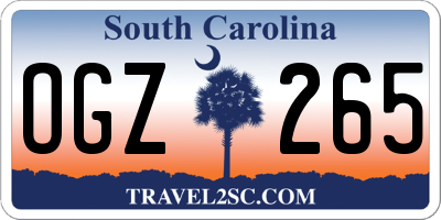 SC license plate OGZ265