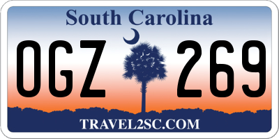 SC license plate OGZ269