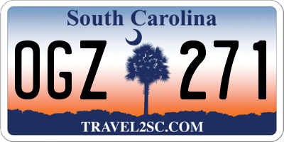 SC license plate OGZ271