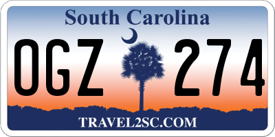 SC license plate OGZ274