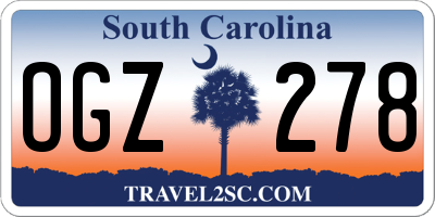 SC license plate OGZ278