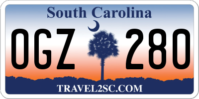 SC license plate OGZ280