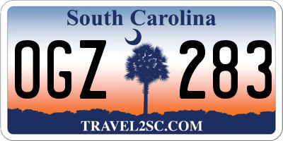 SC license plate OGZ283