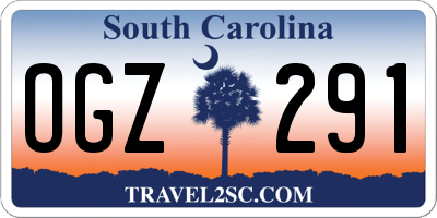 SC license plate OGZ291