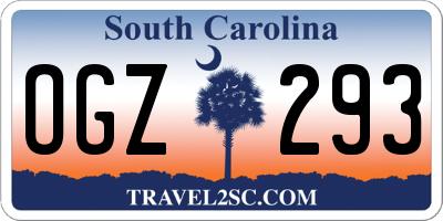 SC license plate OGZ293