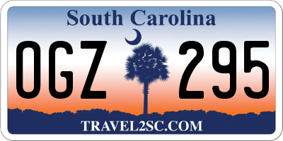 SC license plate OGZ295