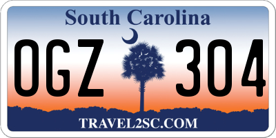 SC license plate OGZ304