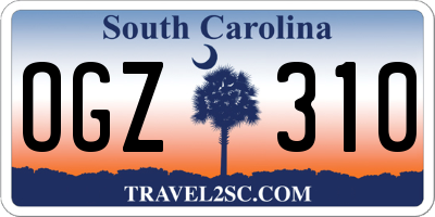 SC license plate OGZ310