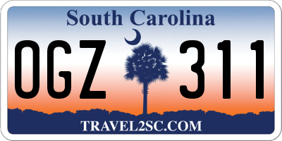 SC license plate OGZ311