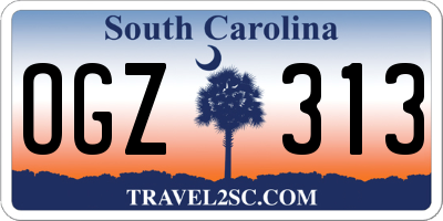SC license plate OGZ313