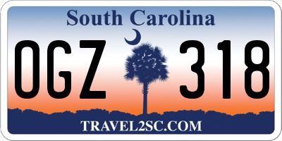 SC license plate OGZ318