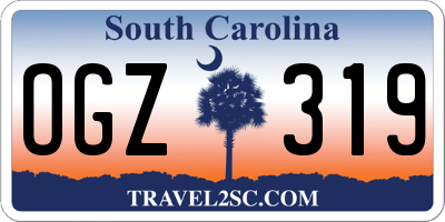 SC license plate OGZ319
