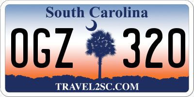 SC license plate OGZ320