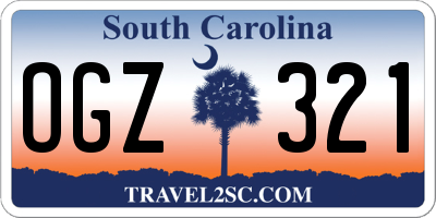 SC license plate OGZ321