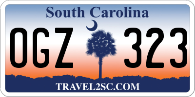SC license plate OGZ323
