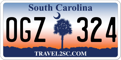 SC license plate OGZ324