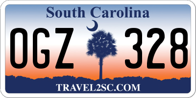 SC license plate OGZ328