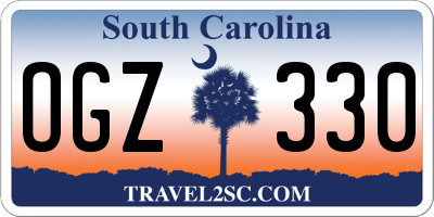 SC license plate OGZ330