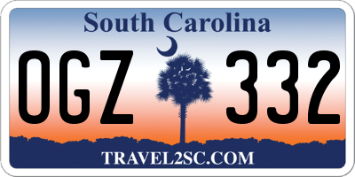 SC license plate OGZ332